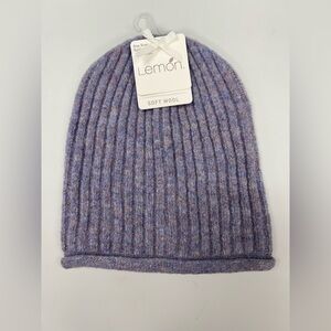 Lemon Brand Knit Beanie Hat